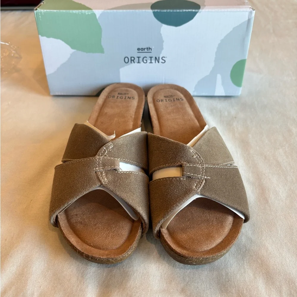 Earth Origins Suede Slide Sandals - Lexi - Picture 4 of 5
